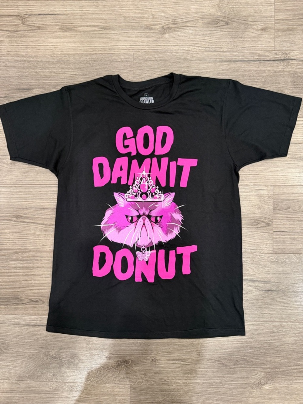 Ripple Junction Dungeon Crawler Carl God Damnit Donut Cat Tee Men’s Size Large